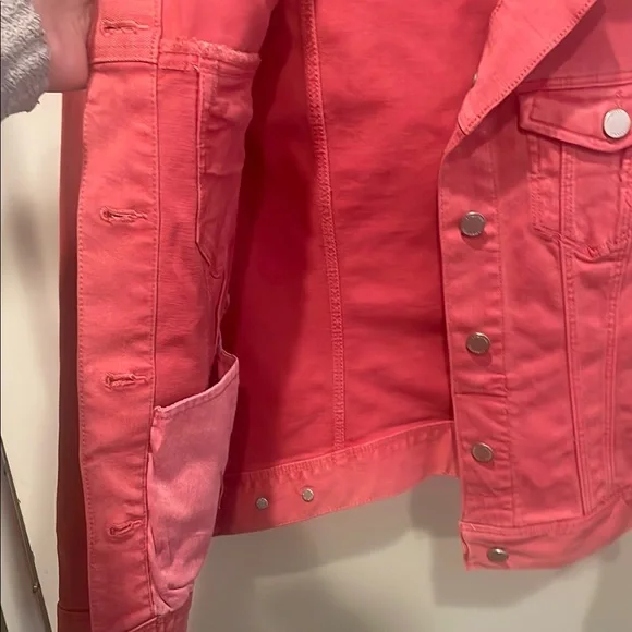 Liverpool Rosebud Coral Jean Jacket Classic Denim Style NWT - Picture 7 of 16